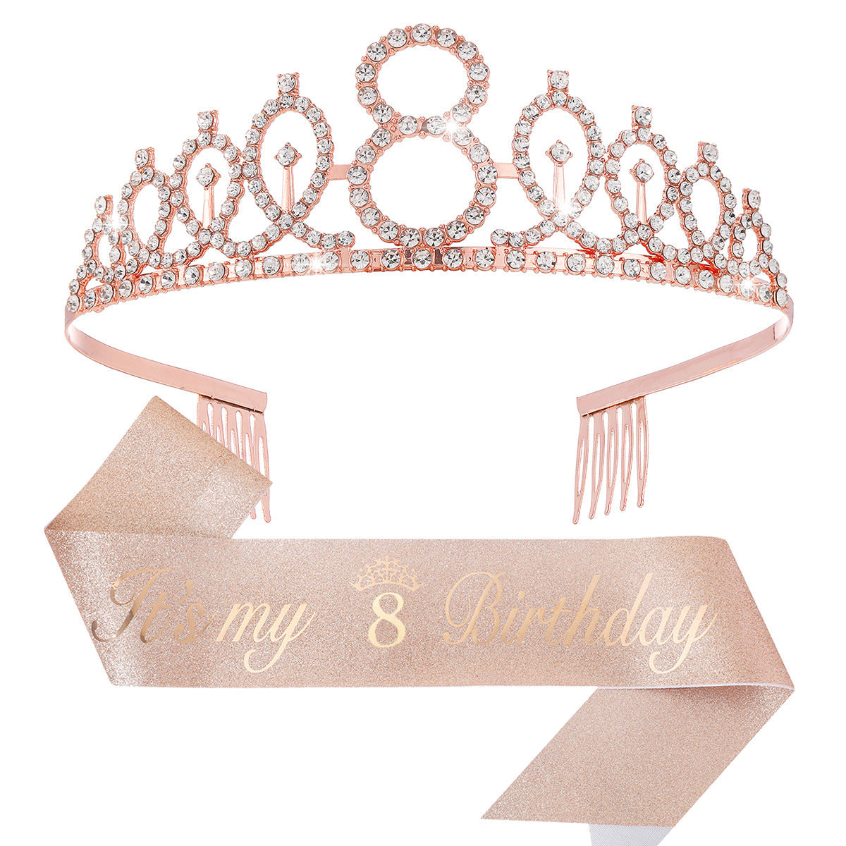 Couronne de princesse en cristal pour femme avec inscription 30 & Fabulous