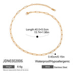 Collier pour femme en acier inoxydable à maillons