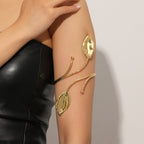 Bracelet rigide pour femme avec motifs floraux