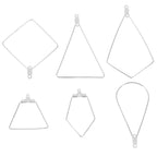 Boucles d'oreilles géométriques pour femme en métal léger