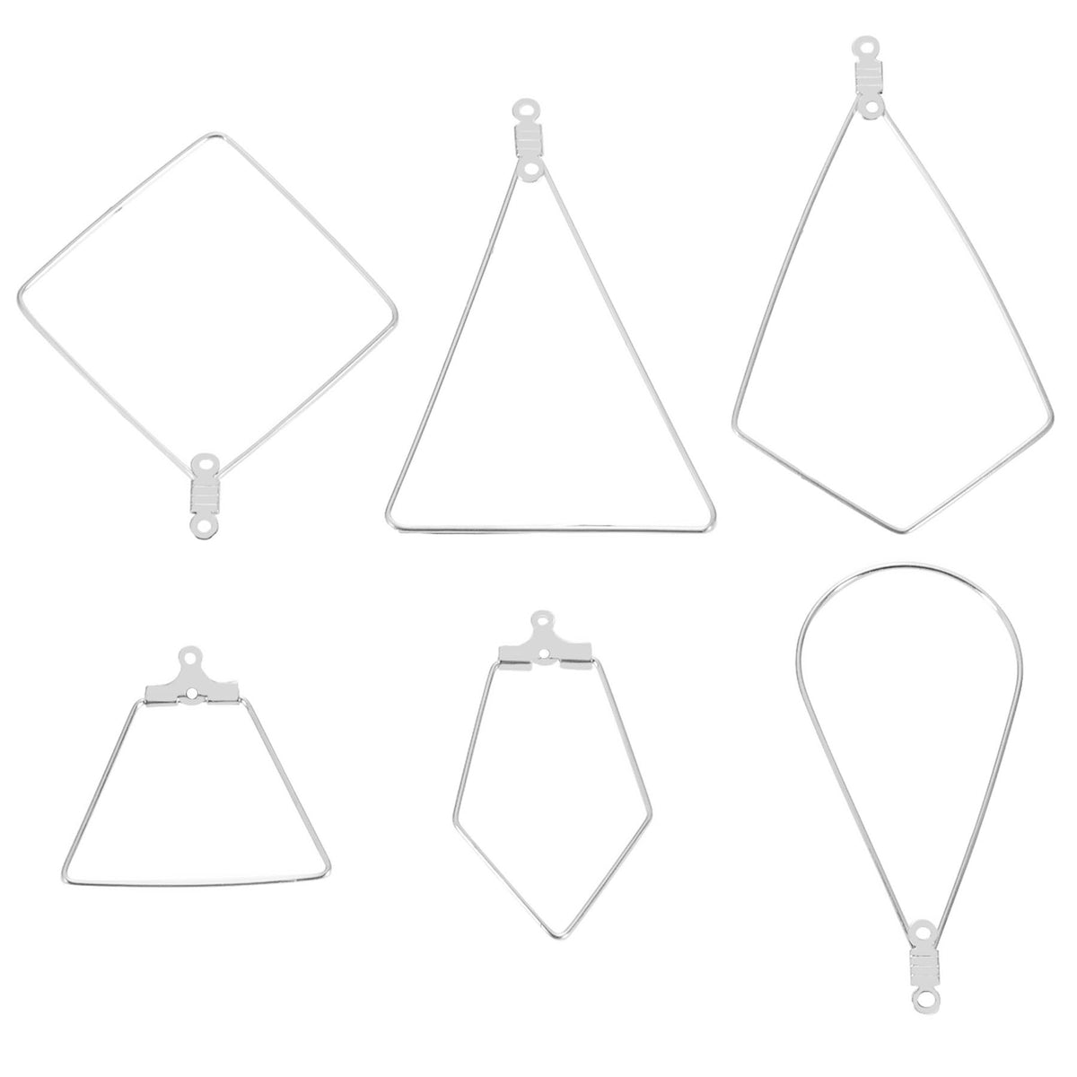 Boucles d'oreilles géométriques pour femme en métal léger