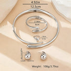 Bracelet jonc ouvert pour femme au design sculptural