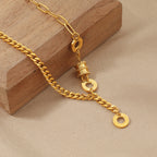Collier à maillons dorés glamour pour femme