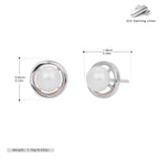 Boucles d'oreilles pour femme en argent sterling 925 avec perles