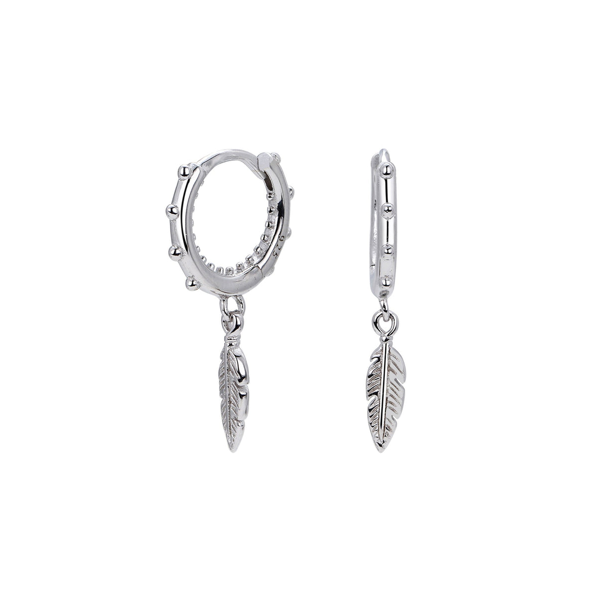 Boucles d'oreilles pendantes avec feuilles filigranes en argent sterling 925