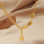Collier à maillons dorés glamour pour femme