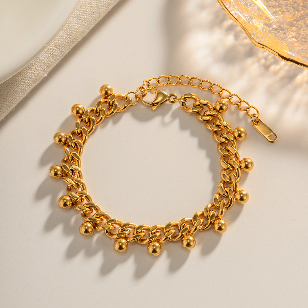Bracelet pour femme à maillons élégants et perles