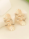 Boucles d'oreilles à motif plissé pour femme