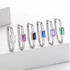 Clous d'oreilles en argent sterling 925 et zircon 5A