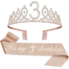 Couronne de princesse en cristal pour femme avec inscription 30 & Fabulous