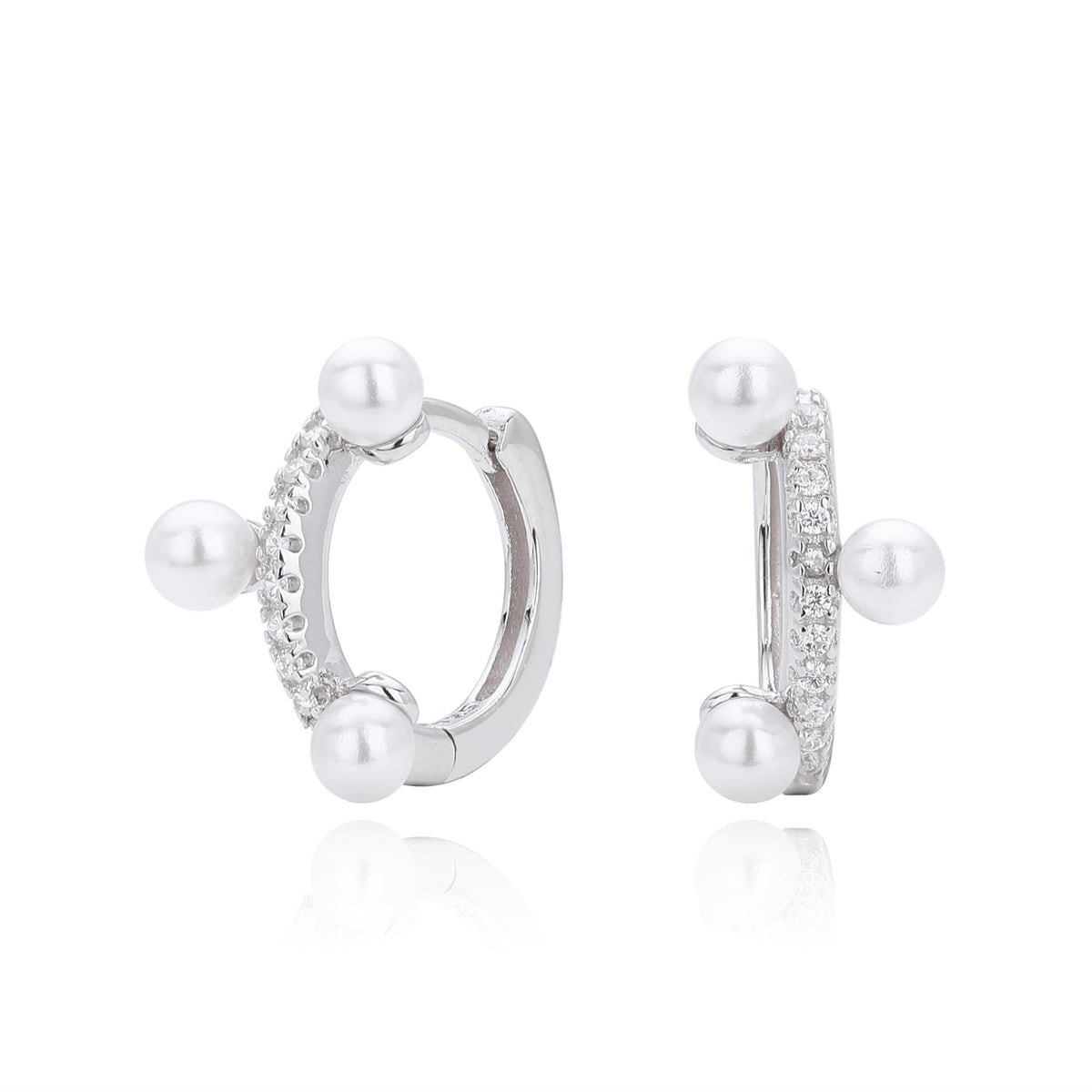 Boucles d'oreilles pendantes pour femme avec perles et zircon