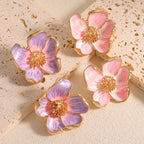Clous d'oreilles pour femme motif floral