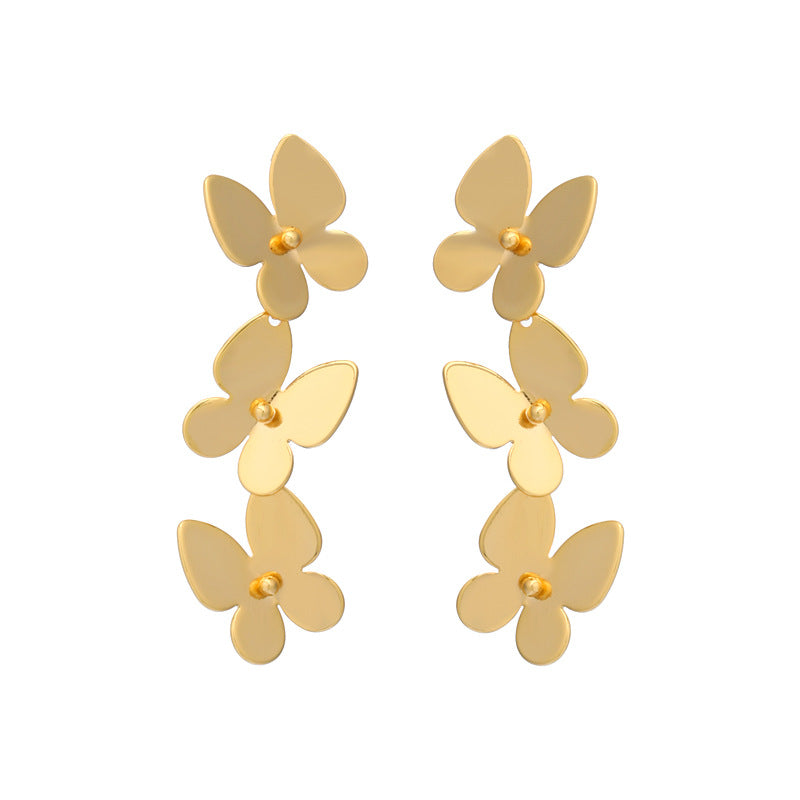 Clous d'oreilles pour femme au design papillon élégant
