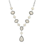 Collier pendentif en pierre d'inspiration vintage