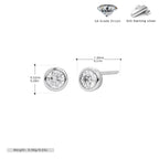 Damen Ohrstecker aus 925 Sterling Silber mit 5A Zirkonsteinen