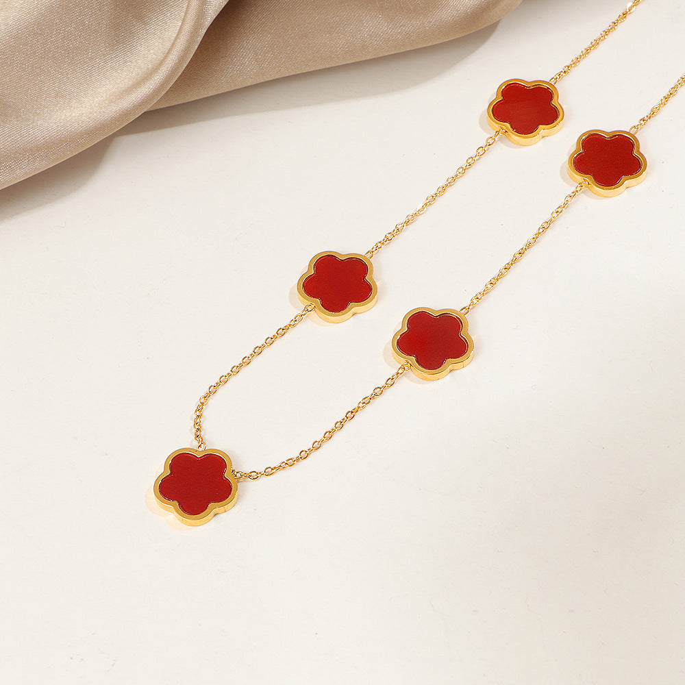 Boucles d'oreilles pour femme inspirées des fleurs en nacre