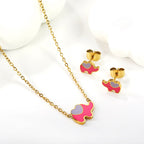 Parure de bijoux pour femme avec pendentif éléphant