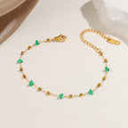 Bracelet délicat à perles géométriques pour femme
