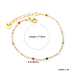 Bracelet délicat plaqué or pour femme avec accents rouges
