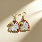 Boucles d'oreilles pendantes nœud en ruban gros-grain