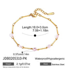 Bracelet pour femme avec cristaux et fermoir réglable