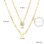 Collier pour femme avec pendentif cœur scintillant en acier plaqué or