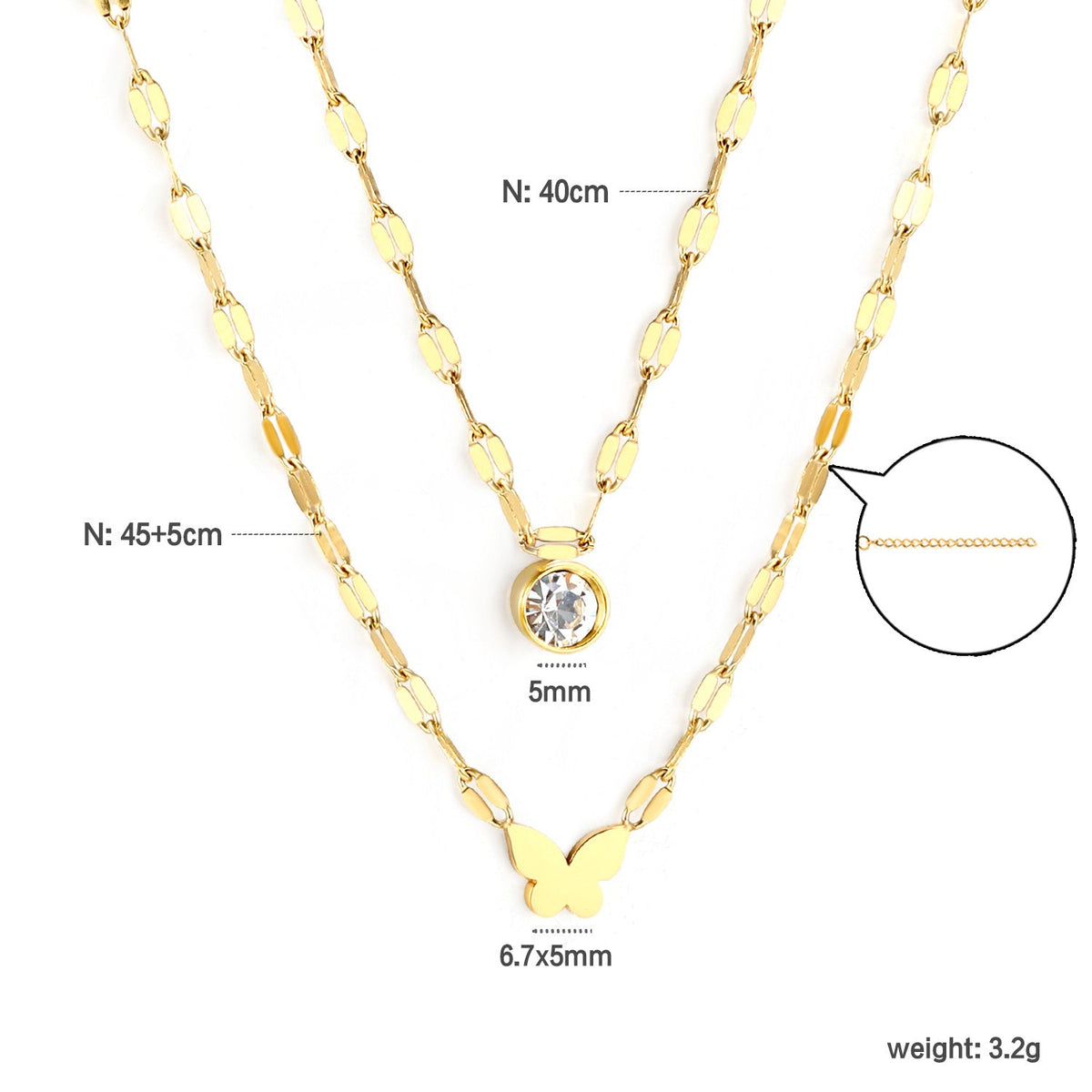 Collier pour femme avec pendentif cœur scintillant en acier plaqué or