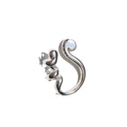 Bague ouverte pour femme au design sculptural moderne