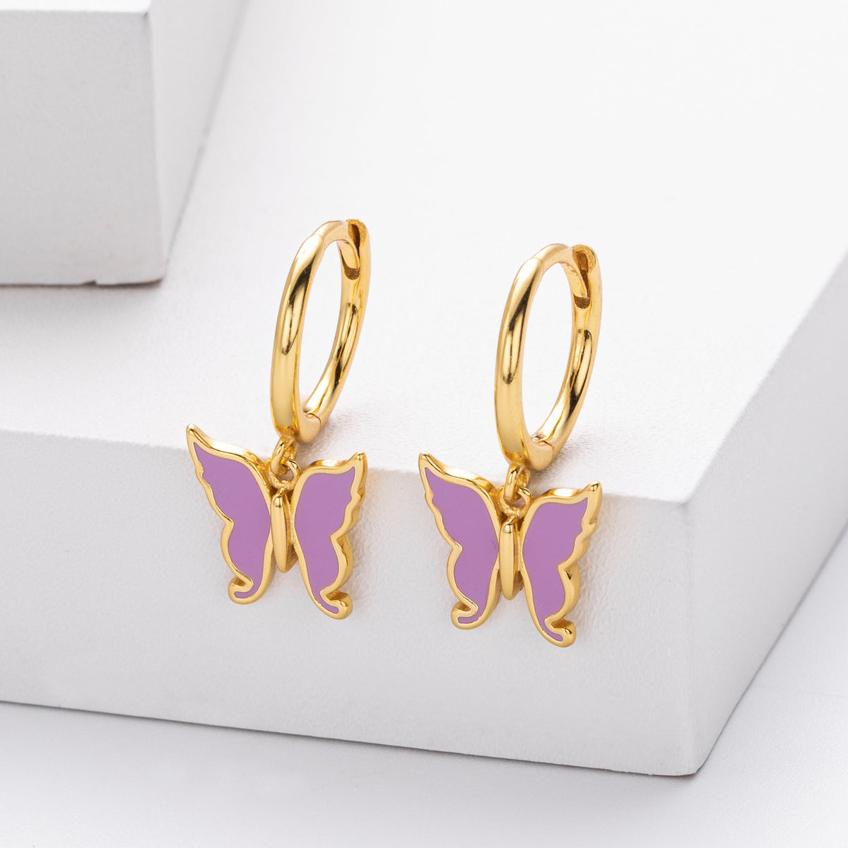 Boucles d'oreilles papillon en argent sterling 925