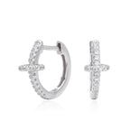 Créoles pour femme en argent sterling 925 avec zircons