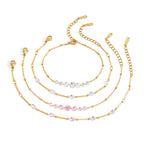 Bracelet pour femme avec cristaux et fermoir réglable