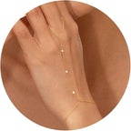 Bracelet de main pour femme avec accents de cristaux délicats