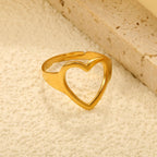 Bague ouverte pour femmes au design incurvé moderne et ajustable
