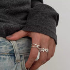 Damen Ring mit funkelndem Sternenmotiv aus hochwertigem Edelstahl