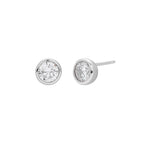 Damen Ohrstecker aus 925 Sterling Silber mit 5A Zirkonsteinen