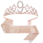 Couronne de princesse en cristal pour femme avec inscription 30 & Fabulous