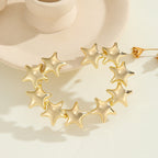 Bracelet pour femme avec perles dorées texturées