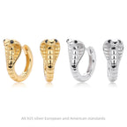 Boucles d'oreilles pendantes pour femme au design serpent élégant en argent sterling 925