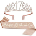 Couronne de princesse en cristal pour femme avec inscription 30 & Fabulous