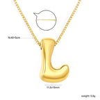 Collier pour femme avec pendentif lettre moderne en acier inoxydable