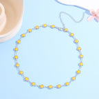 Choker à breloques florales