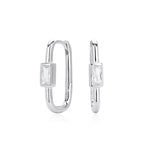 Clous d'oreilles en argent sterling 925 et zircon 5A