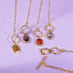 Collier tendance pour femme avec pendentifs colorés