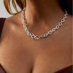 Collier pour femme à maillons robustes avec fermoir toggle