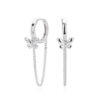 Boucles d'oreilles pendantes papillon en argent sterling 925