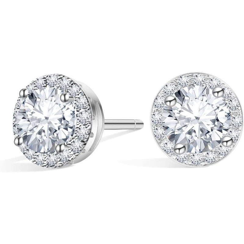 Ensemble de boucles d'oreilles délicates avec zircons étincelants