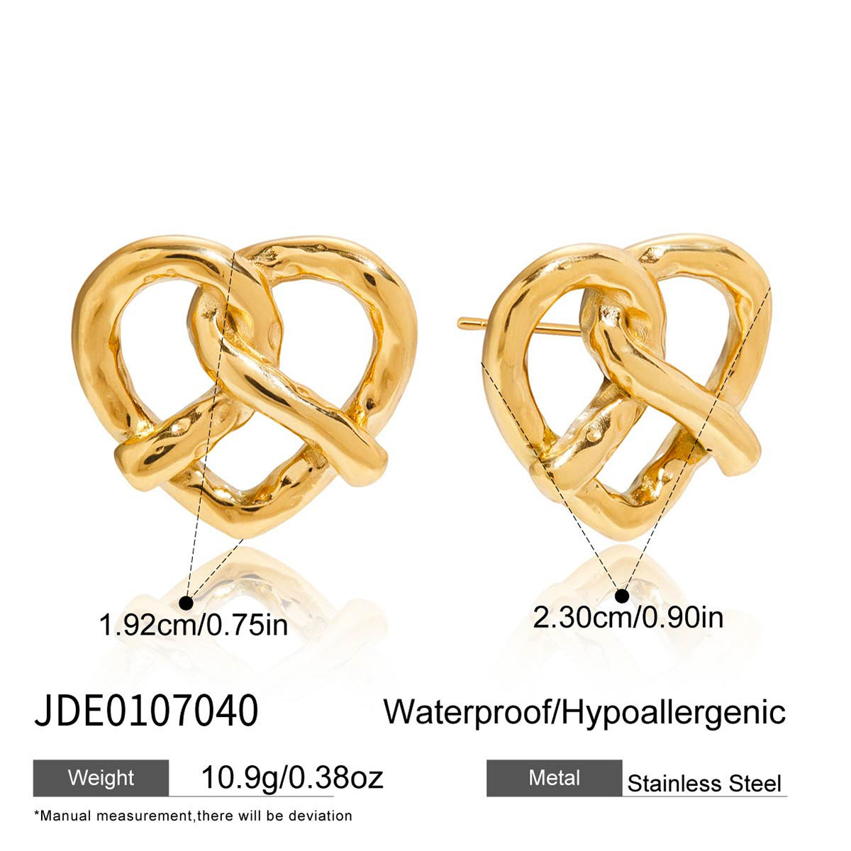 Bracelet pour femme avec fermoir réglable et pendentif en forme de cœur