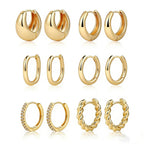Boucles d'oreilles pendantes dorées pour femme au design goutte moderne