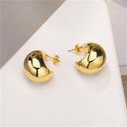 Boucles d'oreilles puces en acier inoxydable brillant