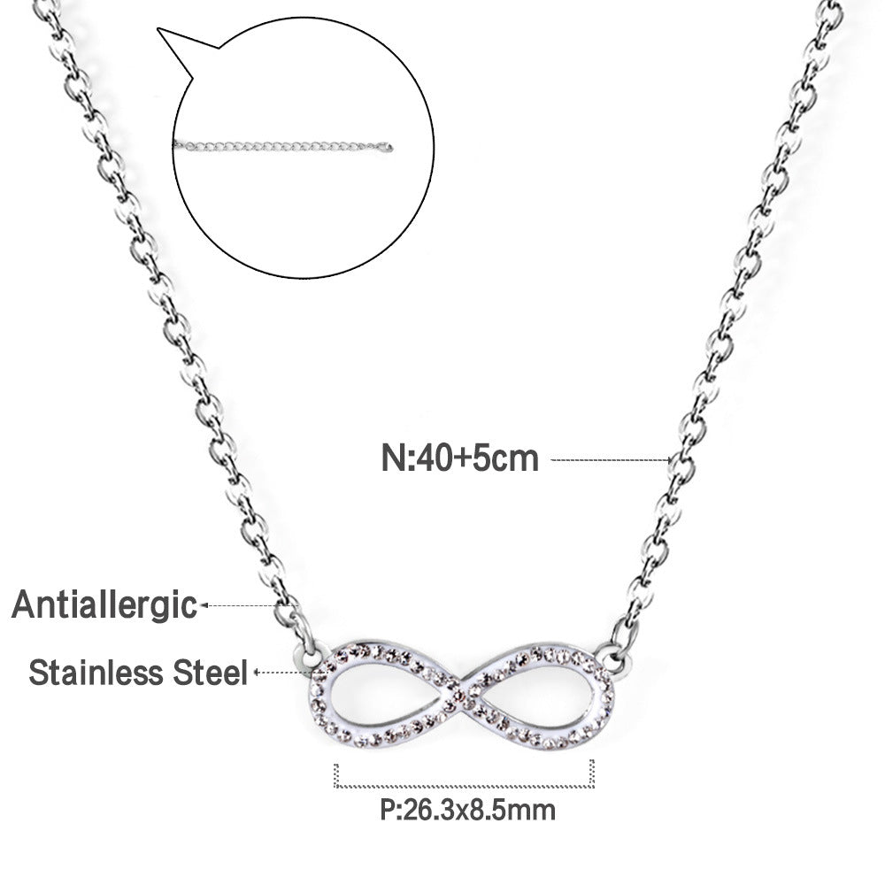 Bracelet pour femme avec symbole infini en acier inoxydable